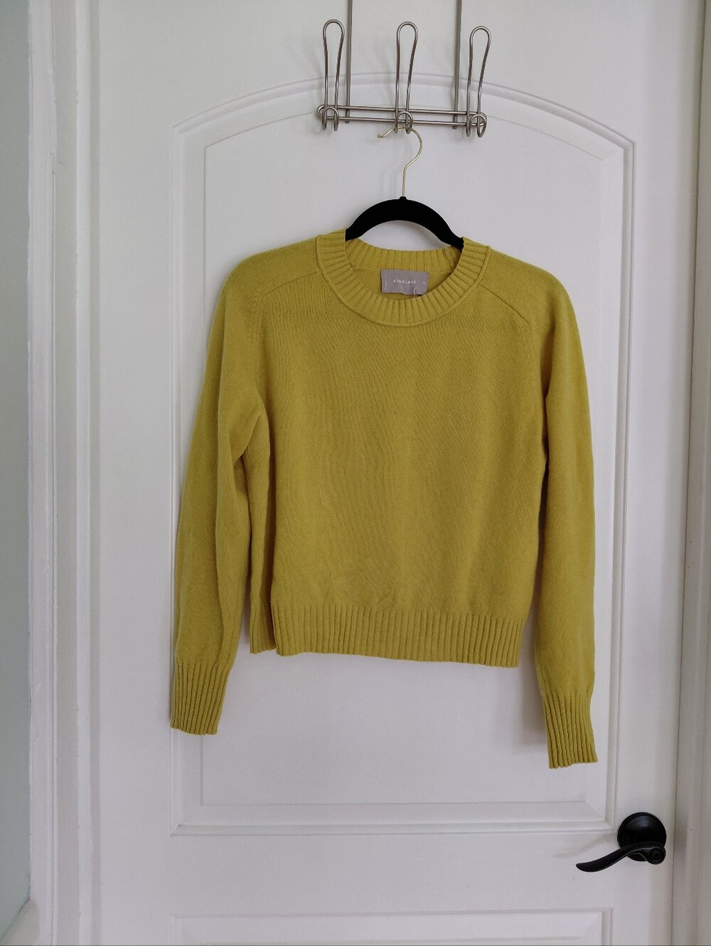 Everlane ReCashmere Crew Sweater Medium Mustard Yellow Cashmere Wool Knit